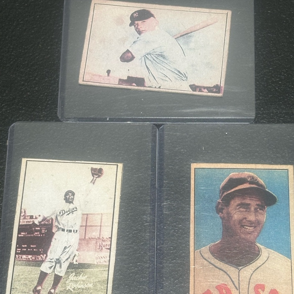 1952 Mickey Mantle New York Yankees, Ted Williams and Jackie Robinson